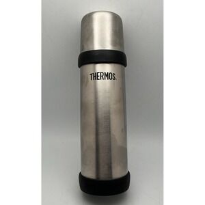 Vintage Thermos 16 oz Personal Size Stainless Steel Vacuum Water Bottle w/ Cup